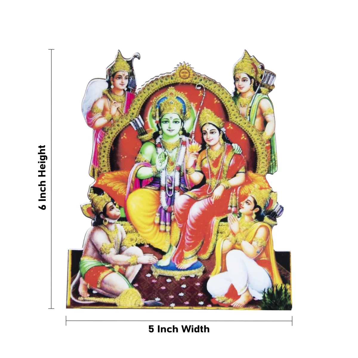 Ram Darbar Cut Out - 6 x 5 Inches | Picture Frame/ Ram Darbar Murti Photo Frame for Home - Image 4