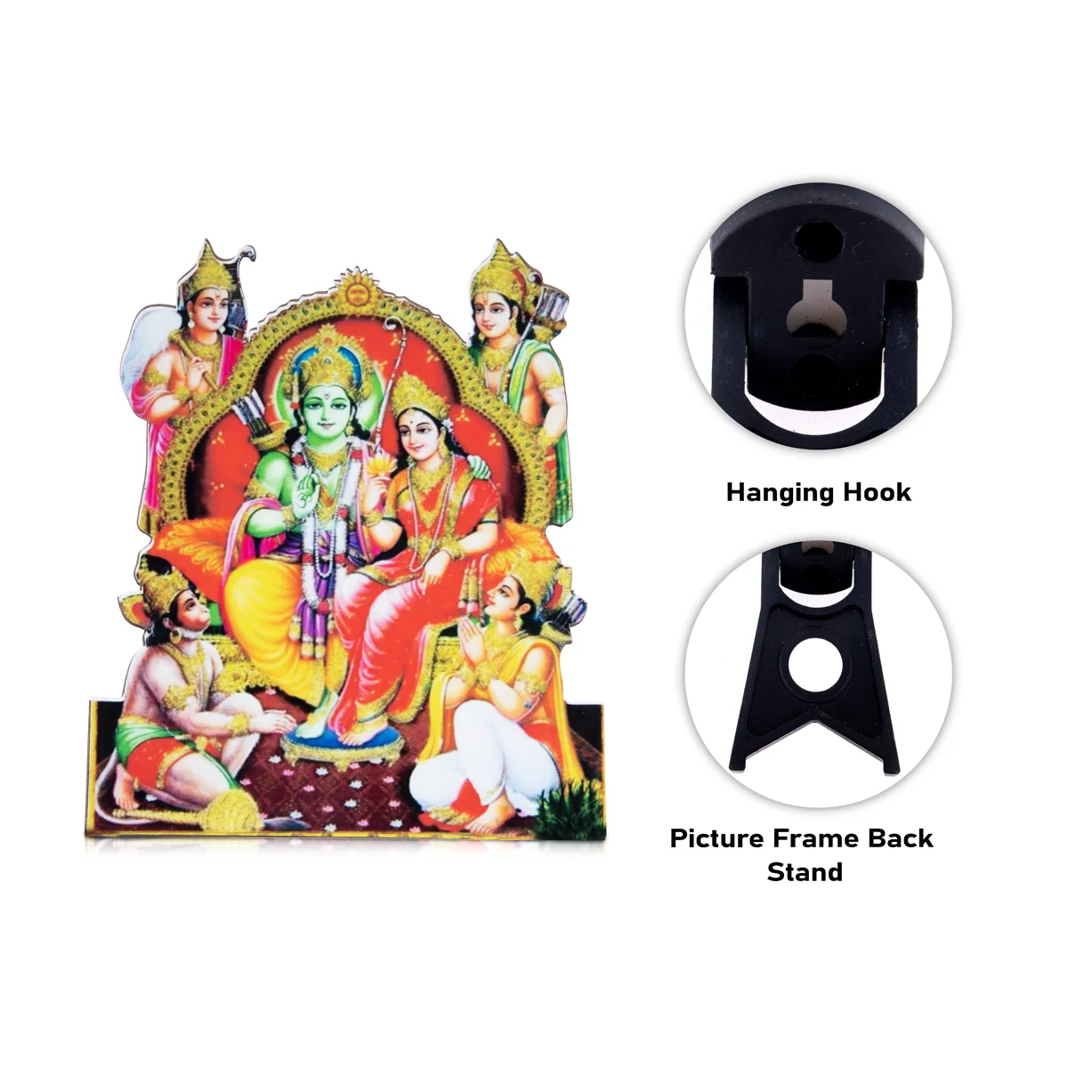 Ram Darbar Cut Out - 6 x 5 Inches | Picture Frame/ Ram Darbar Murti Photo Frame for Home - Image 5