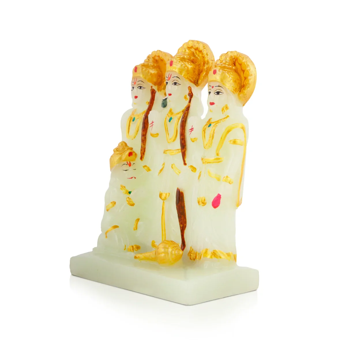 Ram Darbar Murti - 5.5 x 4 Inches | Ram Darbar Statue for Pooja - Image 3