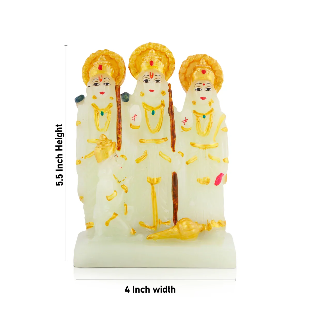 Ram Darbar Murti - 5.5 x 4 Inches | Ram Darbar Statue for Pooja - Image 5