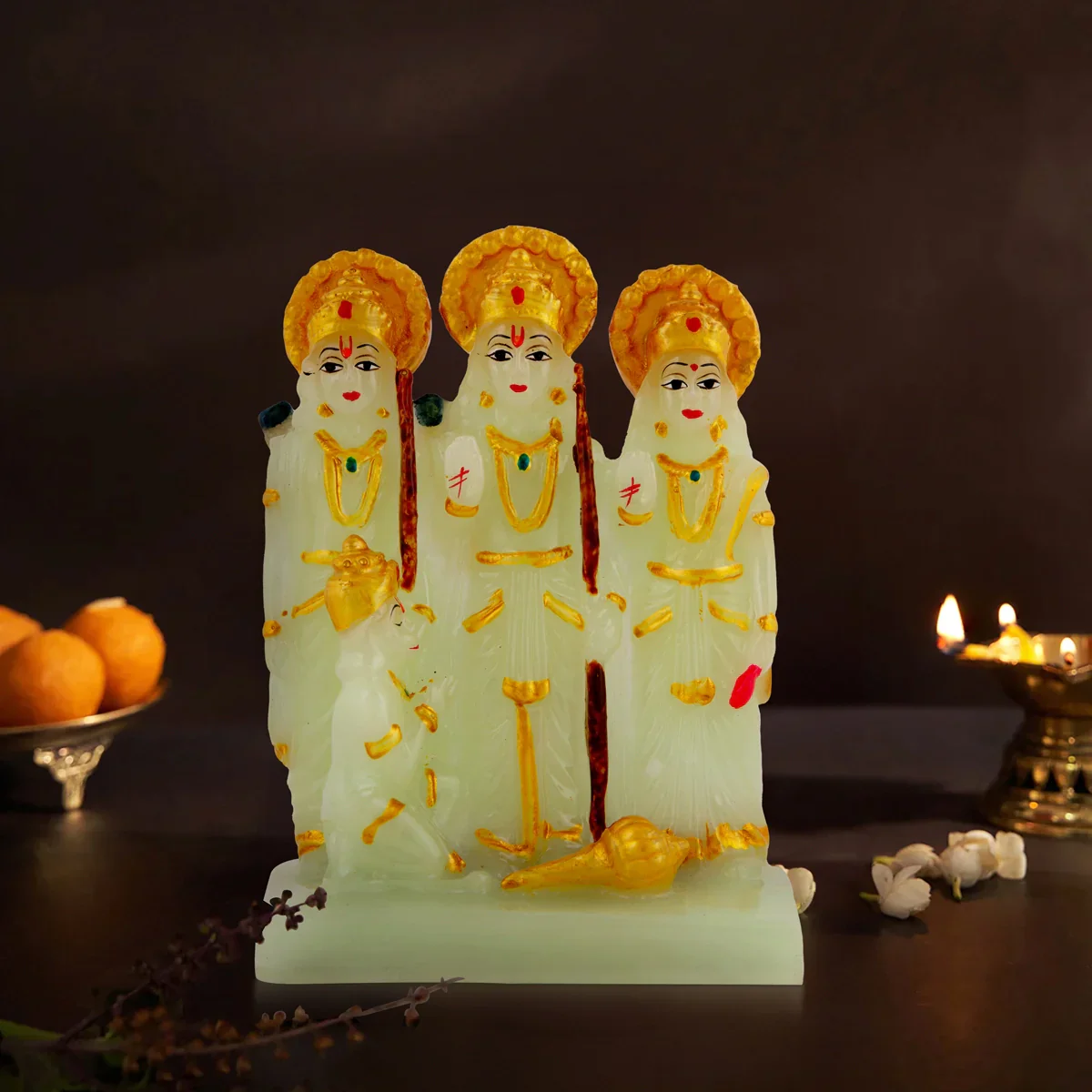 Ram Darbar Murti - 5.5 x 4 Inches | Ram Darbar Statue for Pooja - Image 6