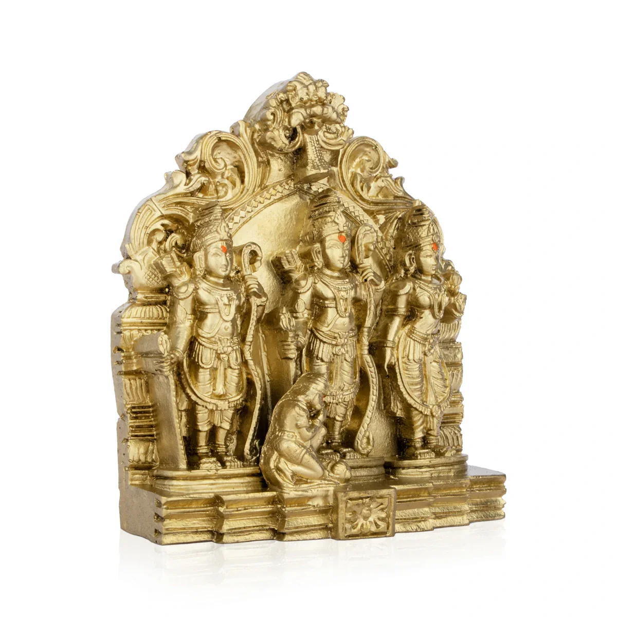Ram Darbar Murti - 6 x 5 Inches | Resin Statue/ Ram Darbar Statue for Pooja - Image 4