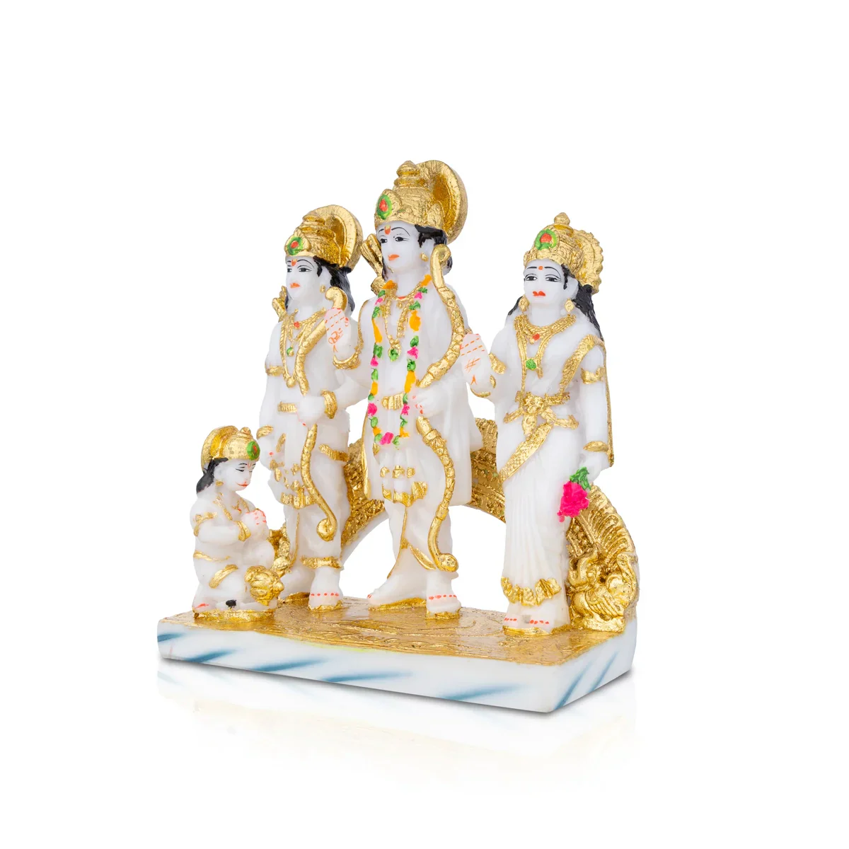 Ram Darbar Murti - 8 x 7 Inches | Resin Statue/ Ram Darbar Idol for Pooja - Image 4