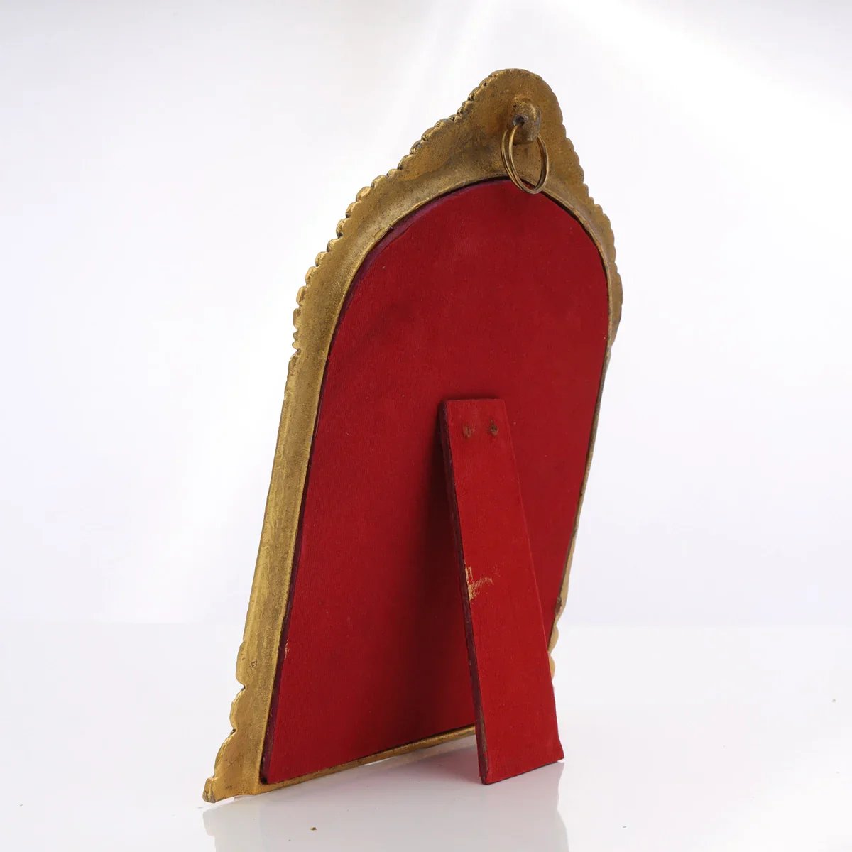 Ram Darbar Murti Wall Hanging - 9 x 7 Inches | Aluminium Gold Polish Ram Darbar Wall Hanger for Pooja - Image 3