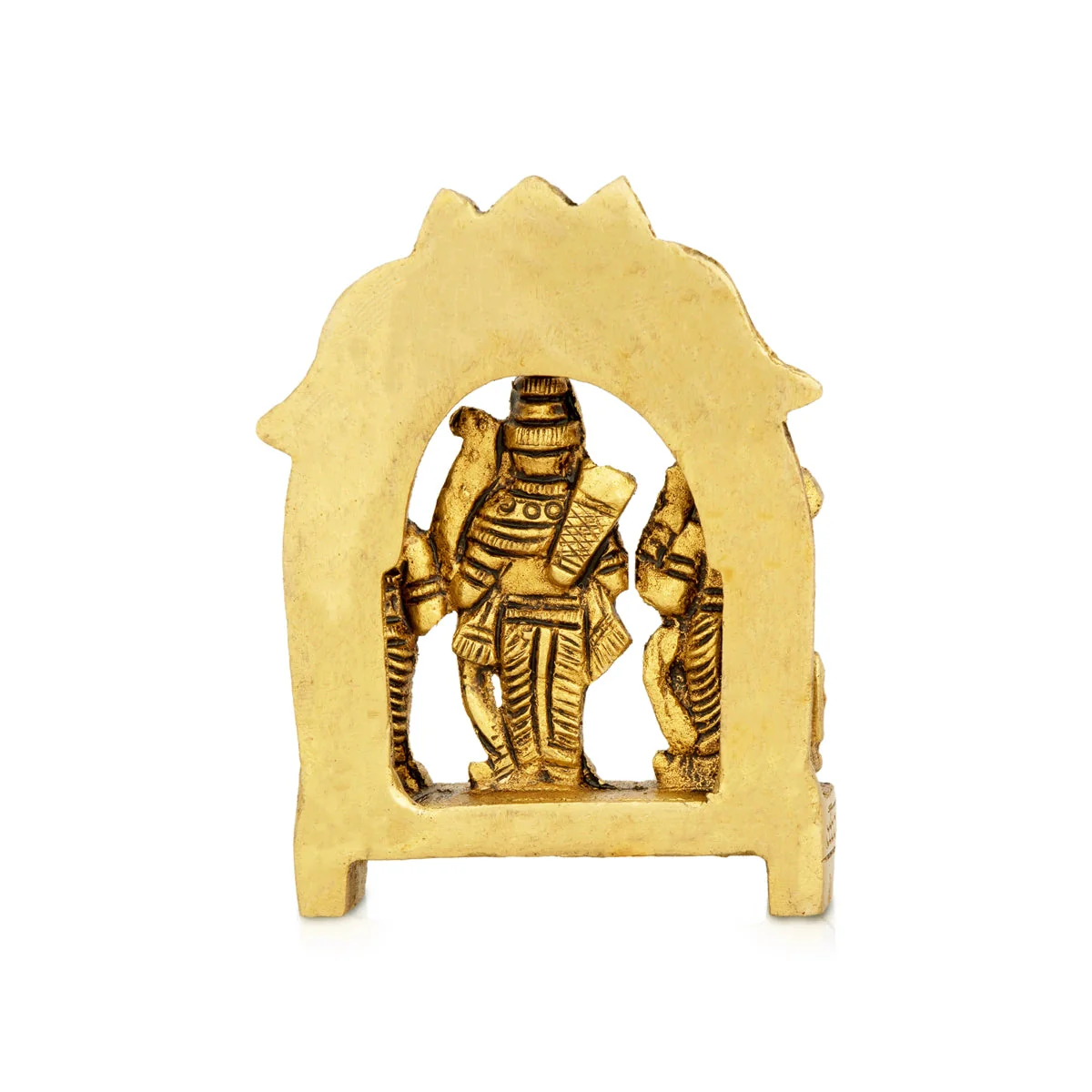 Ram Darbar Murti With Arch - 3 X 2.25 Inches | Ram Darbar Idol/ Antique Brass Idol For Pooja Room - Image 5