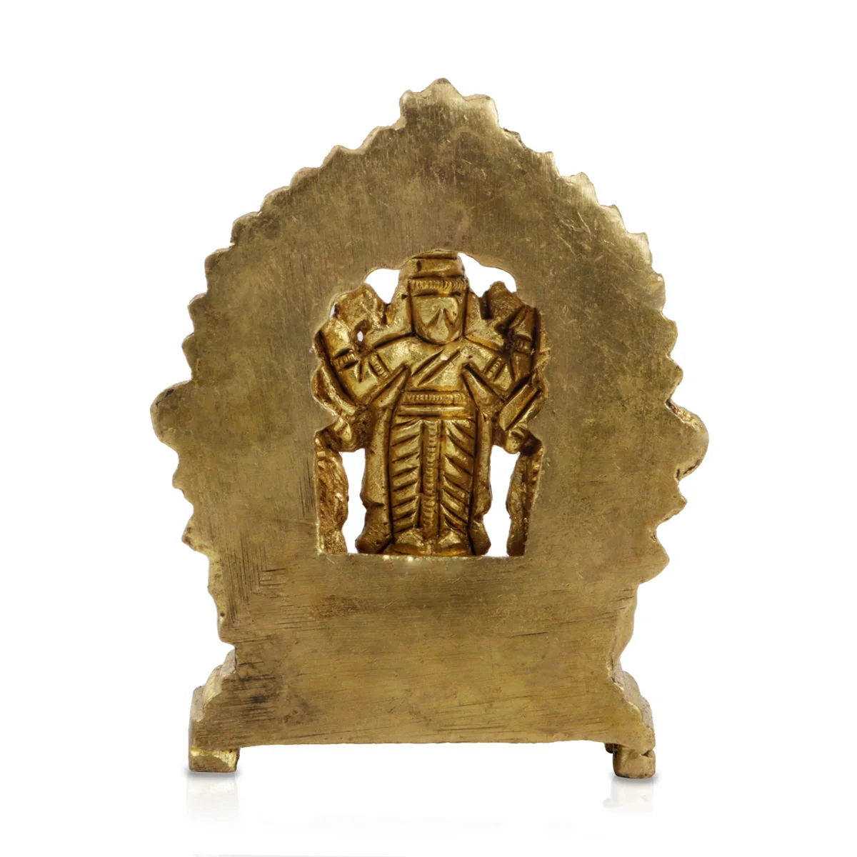 Ram Darbar Murti With Arch - 3 x 2 Inches | Antique Brass Idol/ Ram Darbar Statue With Base for Worship - Image 4
