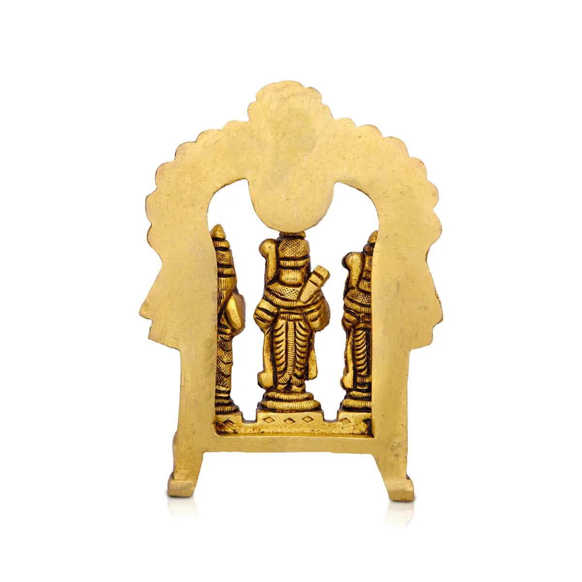 Ram Darbar Murti with Arch - 4 x 2.5 Inches | Antique Brass Statue/ Ram Darbar Idol for Pooja/ 310 Gms Approx - Image 5
