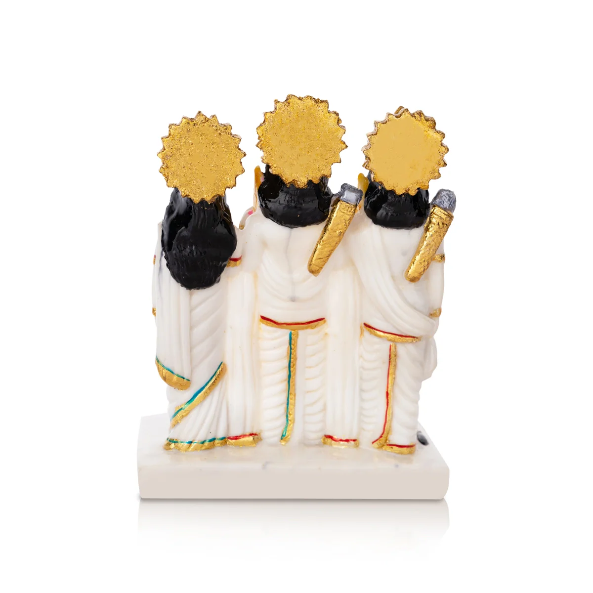 Ram Darbar Murti With Base - 8 X 6 Inches | Marble Dust Murti/ Ram Darbar Idol For Worship And Gifting - Image 6