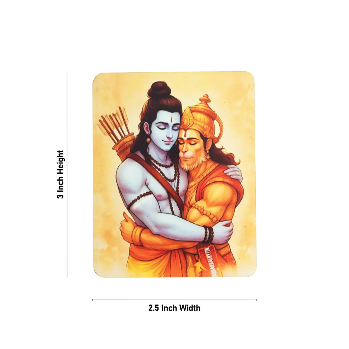 Ram Hanuman Murti Design Fridge Magnet - 3 X 2.5 Inches | Picture Magnet/ Single Layer Photo Magnet For Home - Image 4