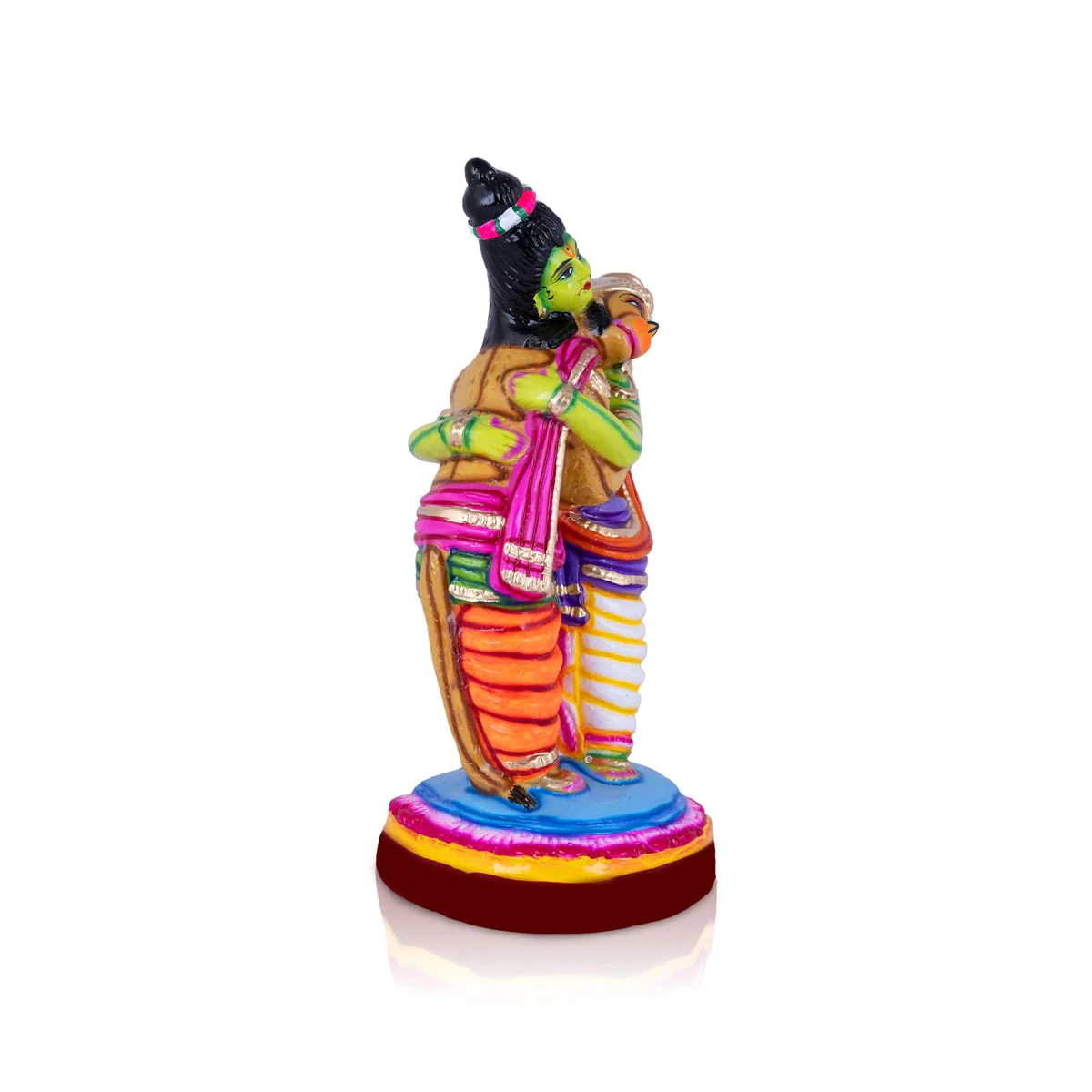 Ram Hanuman Murti Paper Mache Golu Bommai - 16 x 7 Inches | Navaratri Gombe/ Giri Golu Doll/ Navratri Decor - Image 3