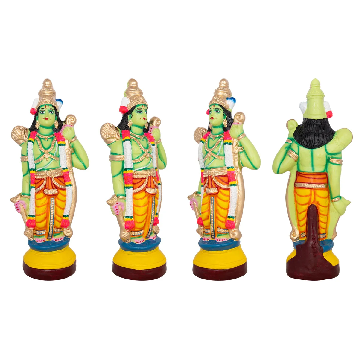 Rama Idol Paper Mache Golu Bommai Set - 15 X 6 Inches | Navaratri Gombe/ Giri Golu Doll/ Navratri Decor - Image 2