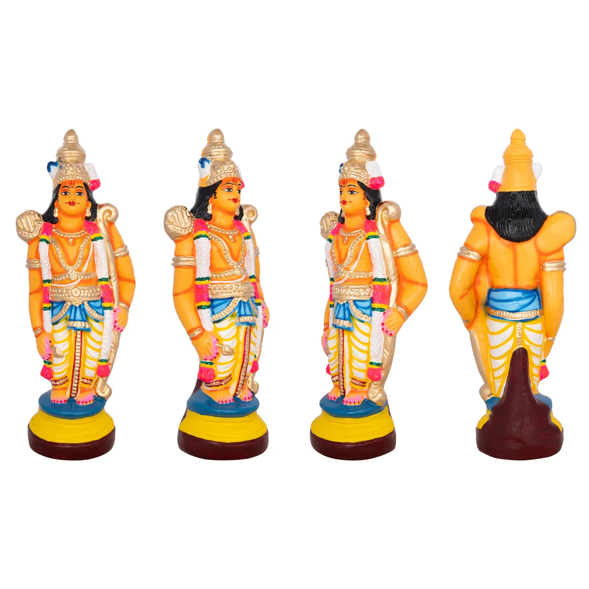 Rama Idol Paper Mache Golu Bommai Set - 15 X 6 Inches | Navaratri Gombe/ Giri Golu Doll/ Navratri Decor - Image 3