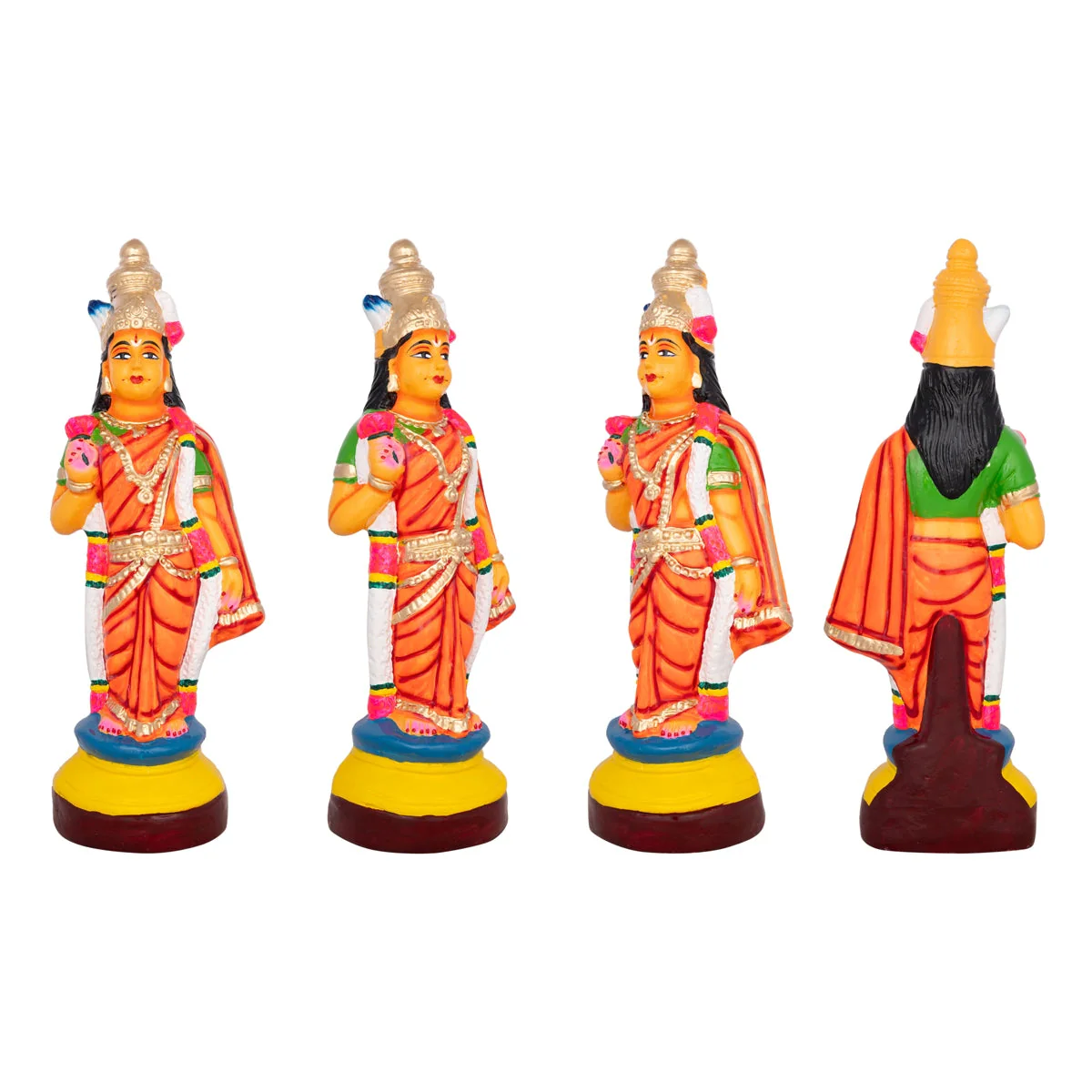 Rama Idol Paper Mache Golu Bommai Set - 15 X 6 Inches | Navaratri Gombe/ Giri Golu Doll/ Navratri Decor - Image 4