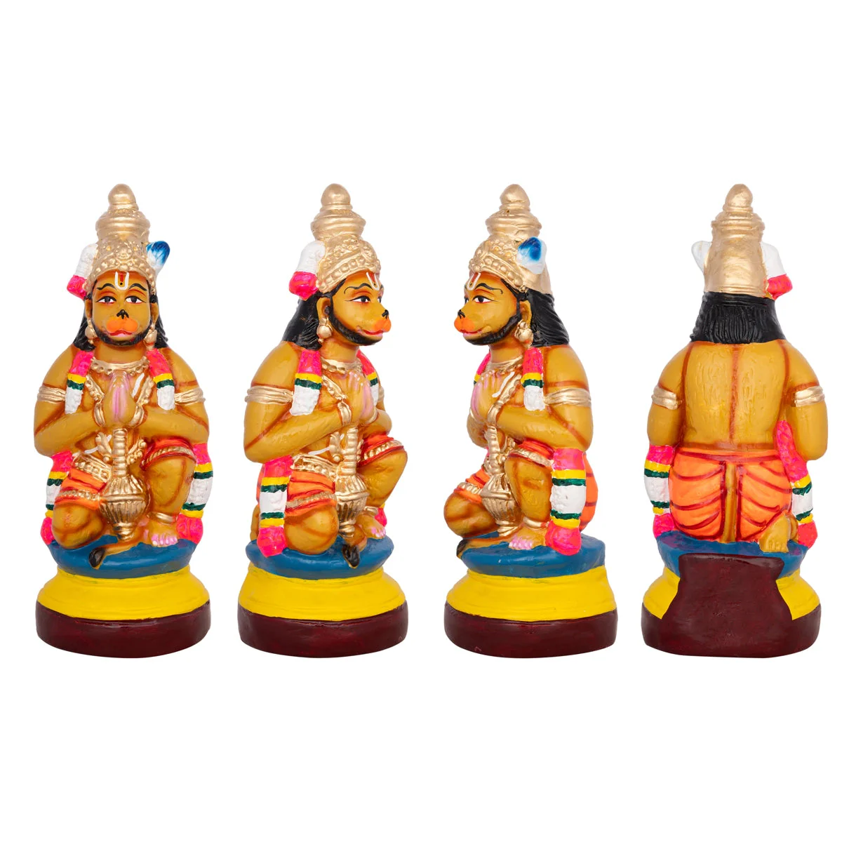 Rama Idol Paper Mache Golu Bommai Set - 15 X 6 Inches | Navaratri Gombe/ Giri Golu Doll/ Navratri Decor - Image 5