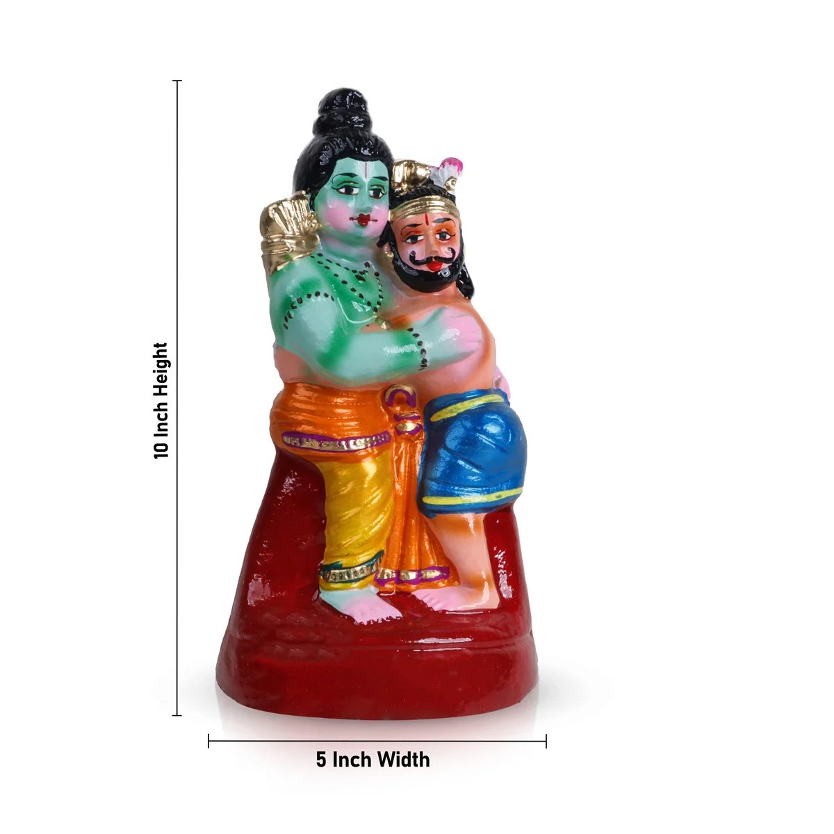 Rama Idol With Gugan Clay Golu Bommai - 10 X 5 Inches | Navaratri Golu Gombe/ Giri Golu Doll/ Navratri Decor - Image 4