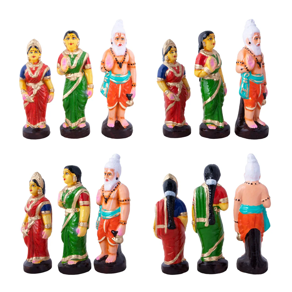 Rama Jananam Clay Golu Bommai Set - 7 x 8.5 Inches | Giri Golu Doll/ Navaratri Golu Bomma/Gombe/Bommai - Image 3
