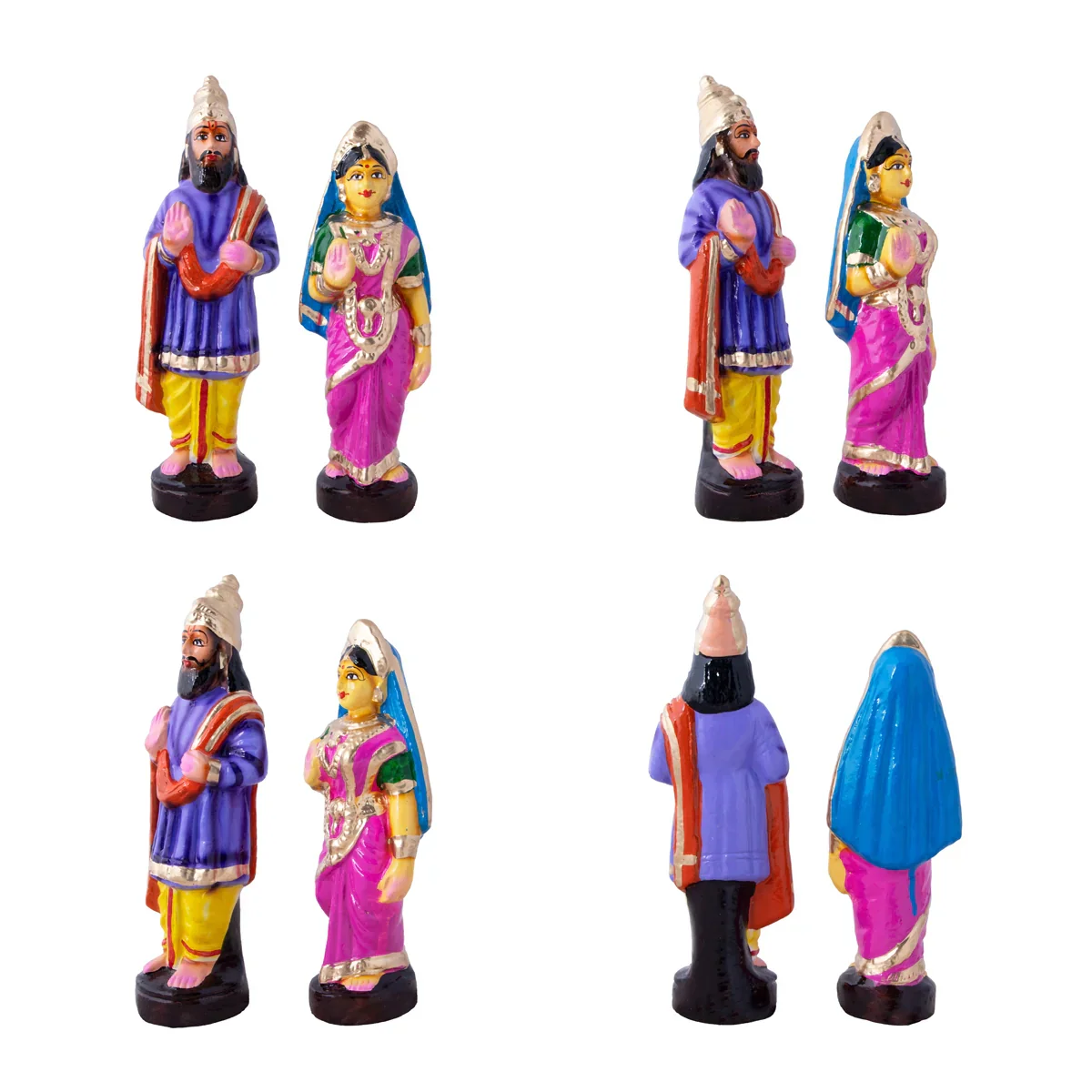 Rama Jananam Clay Golu Bommai Set - 7 x 8.5 Inches | Giri Golu Doll/ Navaratri Golu Bomma/Gombe/Bommai - Image 4