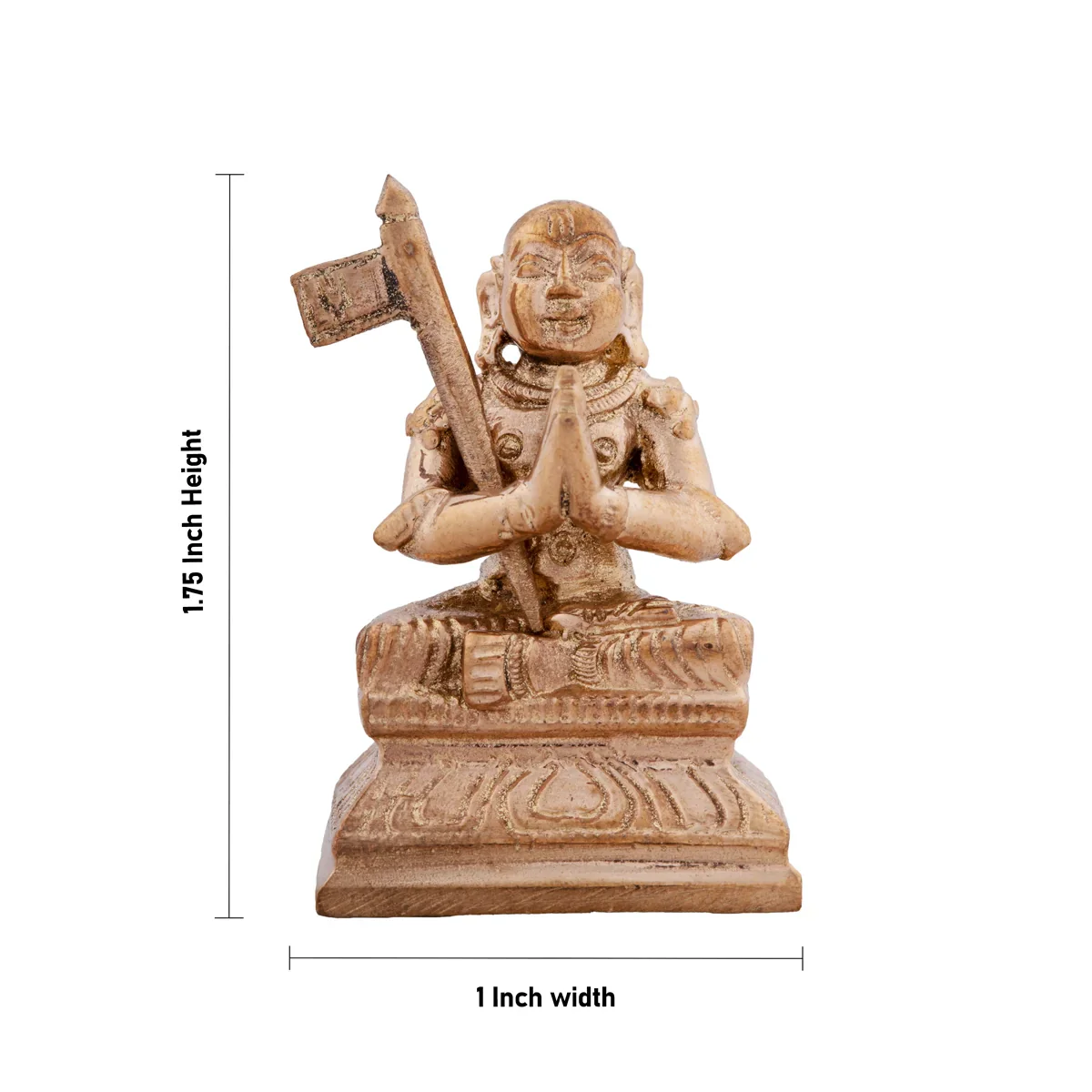Ramanujacharya Idol - 1.75 x 1 Inches | Panchaloha Idol/ Ramanujar Statue for Pooja/ 65 Gms Approx - Image 5