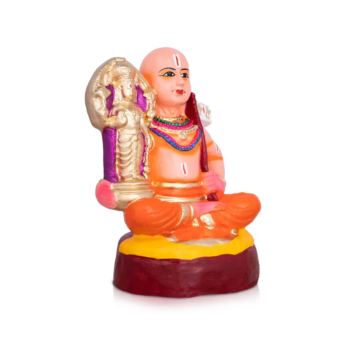 Ramanujar Chellapillai Clay Golu Bommai - 12 x 7.5 Inches | Giri Golu Doll/ Navaratri Golu Bomma/Gombe/Bommai - Image 3