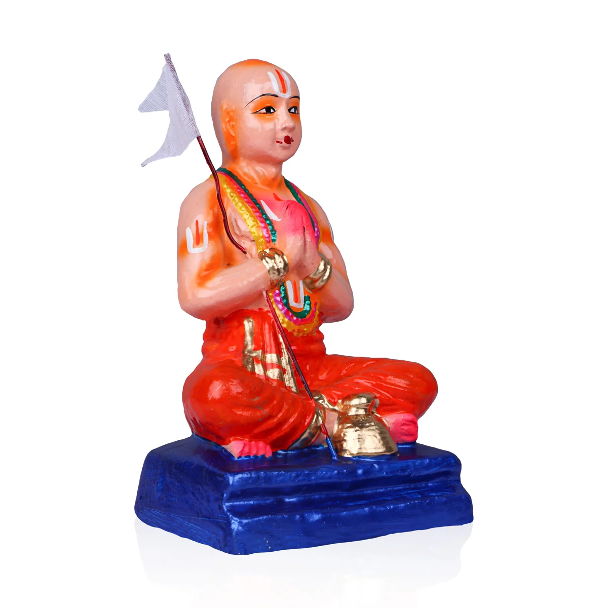 Ramanujar Clay Golu Bommai - 8 x 5 Inches | Giri Golu Doll/ Navaratri Golu Bomma/Gombe/Bommai - Image 2