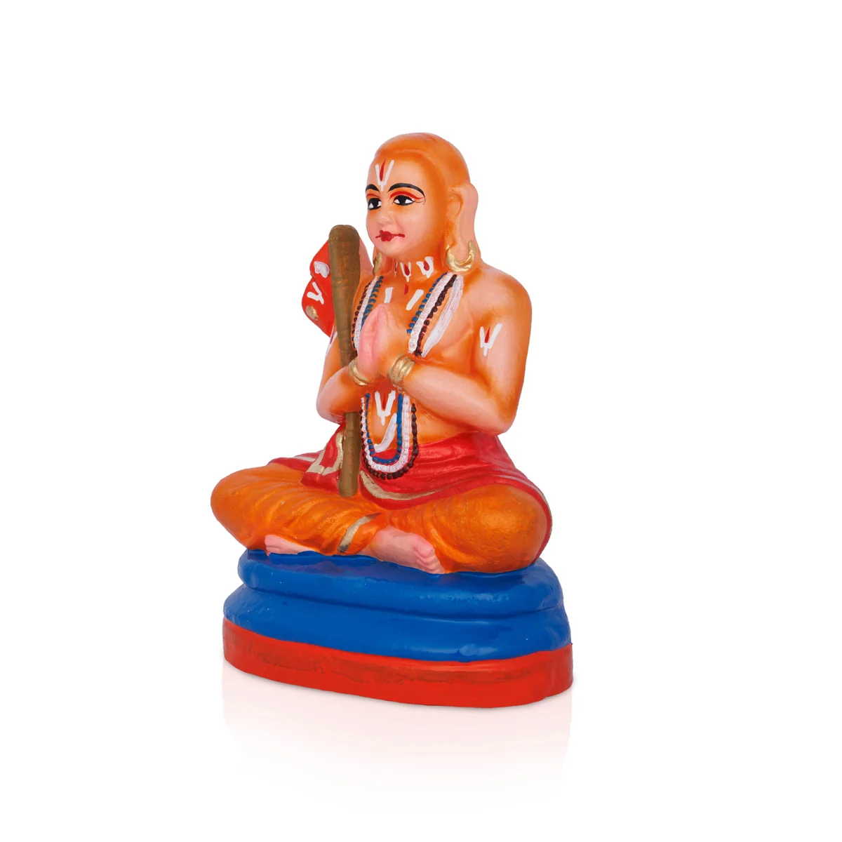 Ramanujar Statue Clay Golu Bommai - 8 X 5 Inches | Navaratri Golu Gombe/ Giri Golu Doll/ Navratri Decor - Image 3