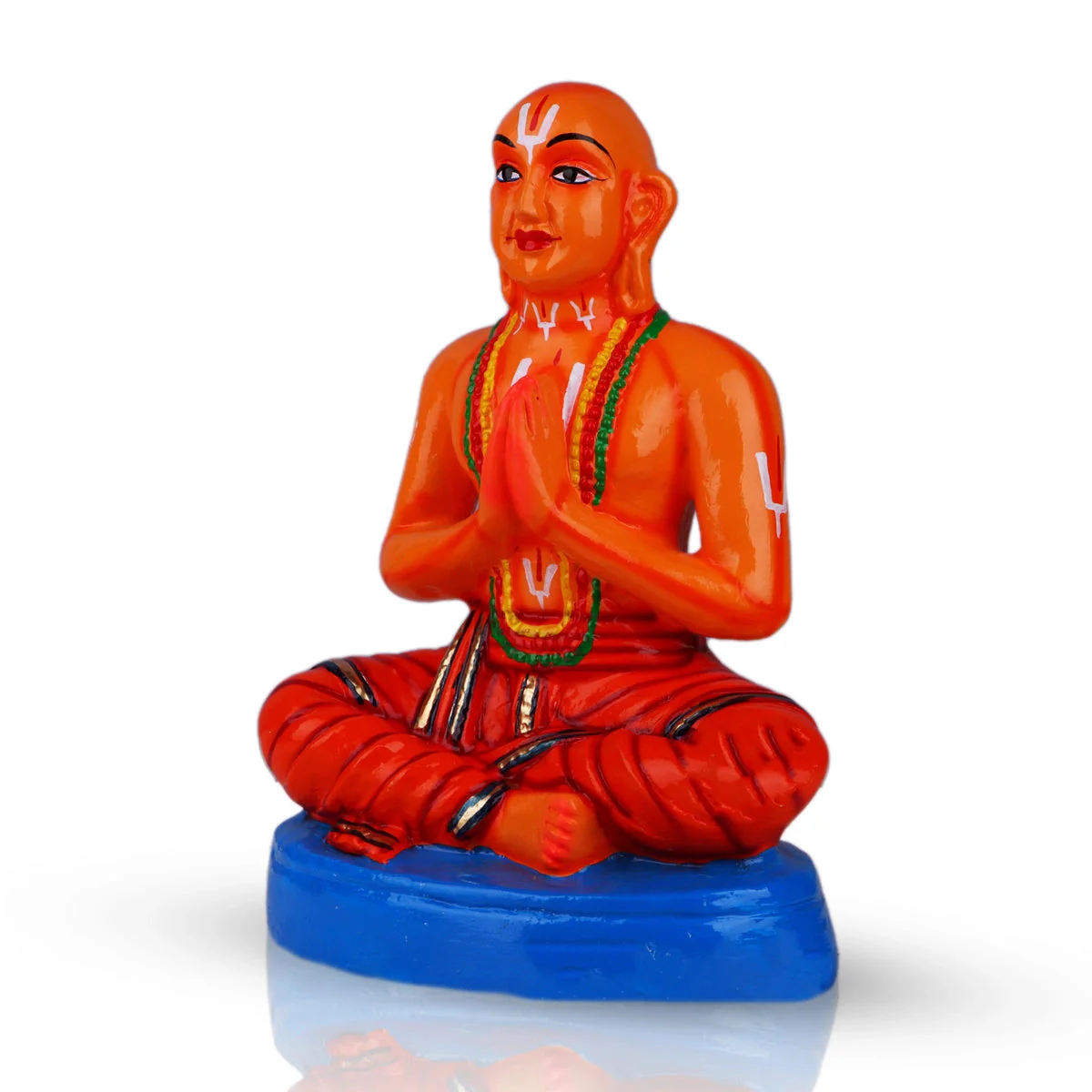 Ramanujar Statue Paper Mache Golu Bommai - 12 X 8.5 Inches | Navaratri Gombe/ Giri Golu Doll/ Navratri Decor - Image 3