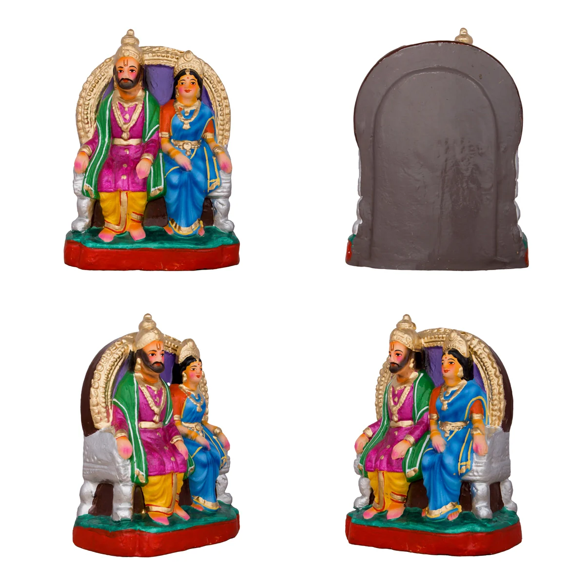 Ramar Bow Broken Clay Golu Bommai Set - 9 x 6 Inches | Giri Golu Doll/ Navaratri Golu Bomma/Gombe/Bommai - Image 4
