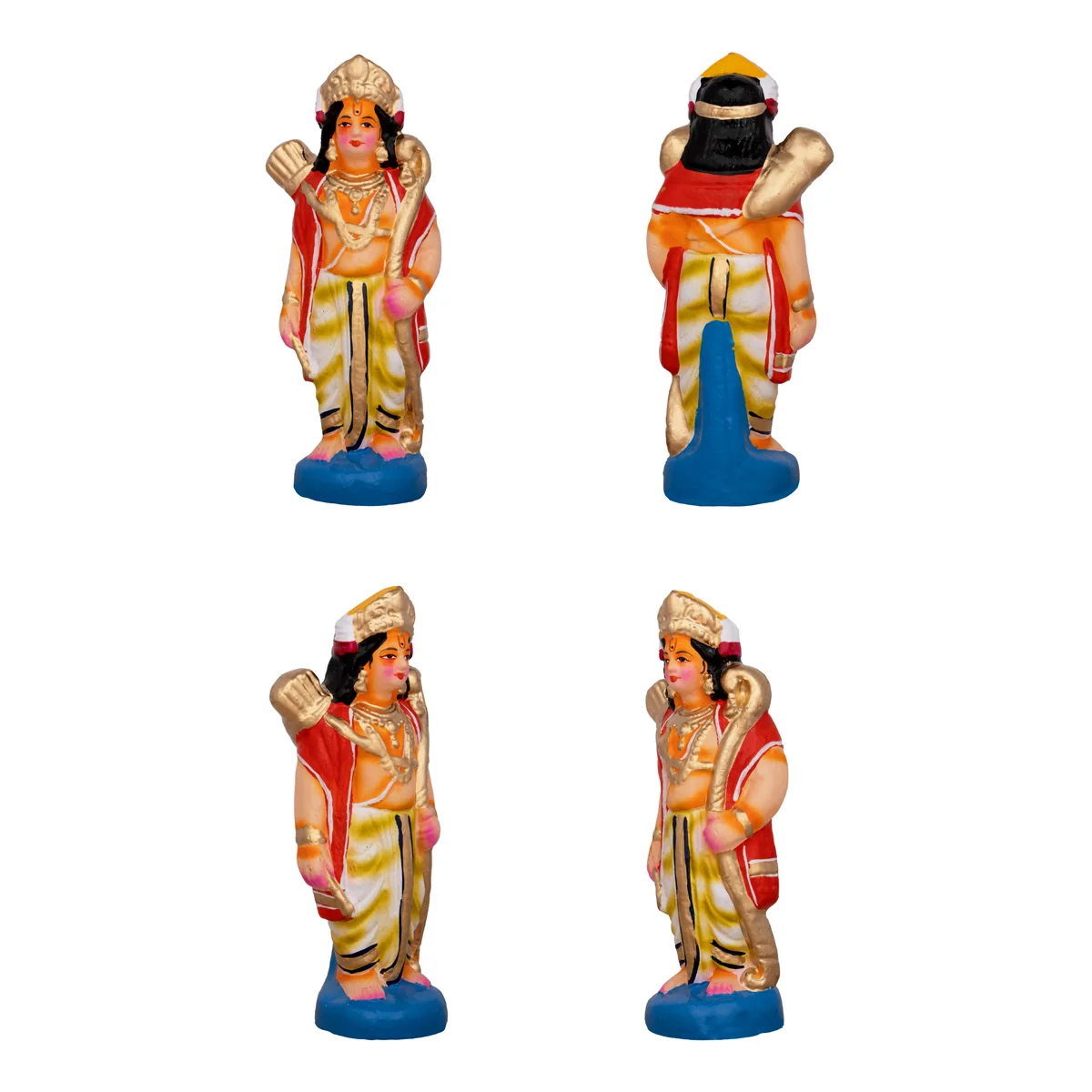 Ramar Bow Broken Clay Golu Bommai Set - 9 x 6 Inches | Giri Golu Doll/ Navaratri Golu Bomma/Gombe/Bommai - Image 5