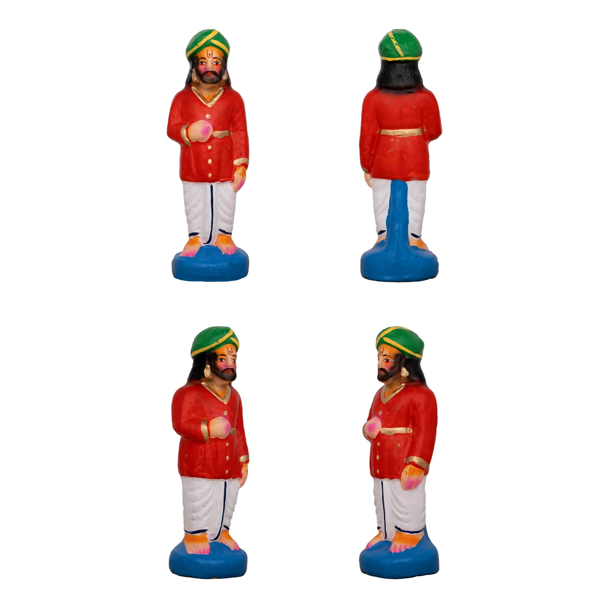 Ramar Bow Broken Clay Golu Bommai Set - 9 x 6 Inches | Giri Golu Doll/ Navaratri Golu Bomma/Gombe/Bommai - Image 6