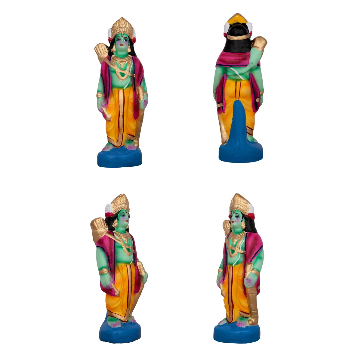 Ramar Bow Broken Clay Golu Bommai Set - 9 x 6 Inches | Giri Golu Doll/ Navaratri Golu Bomma/Gombe/Bommai - Image 9