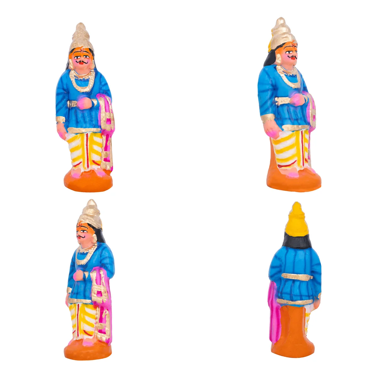 Ramar Palam Clay Golu Bommai Set - 8 x 3.5 Inches | Giri Golu Doll/ Navaratri Golu Bomma/Gombe/Bommai - Image 5