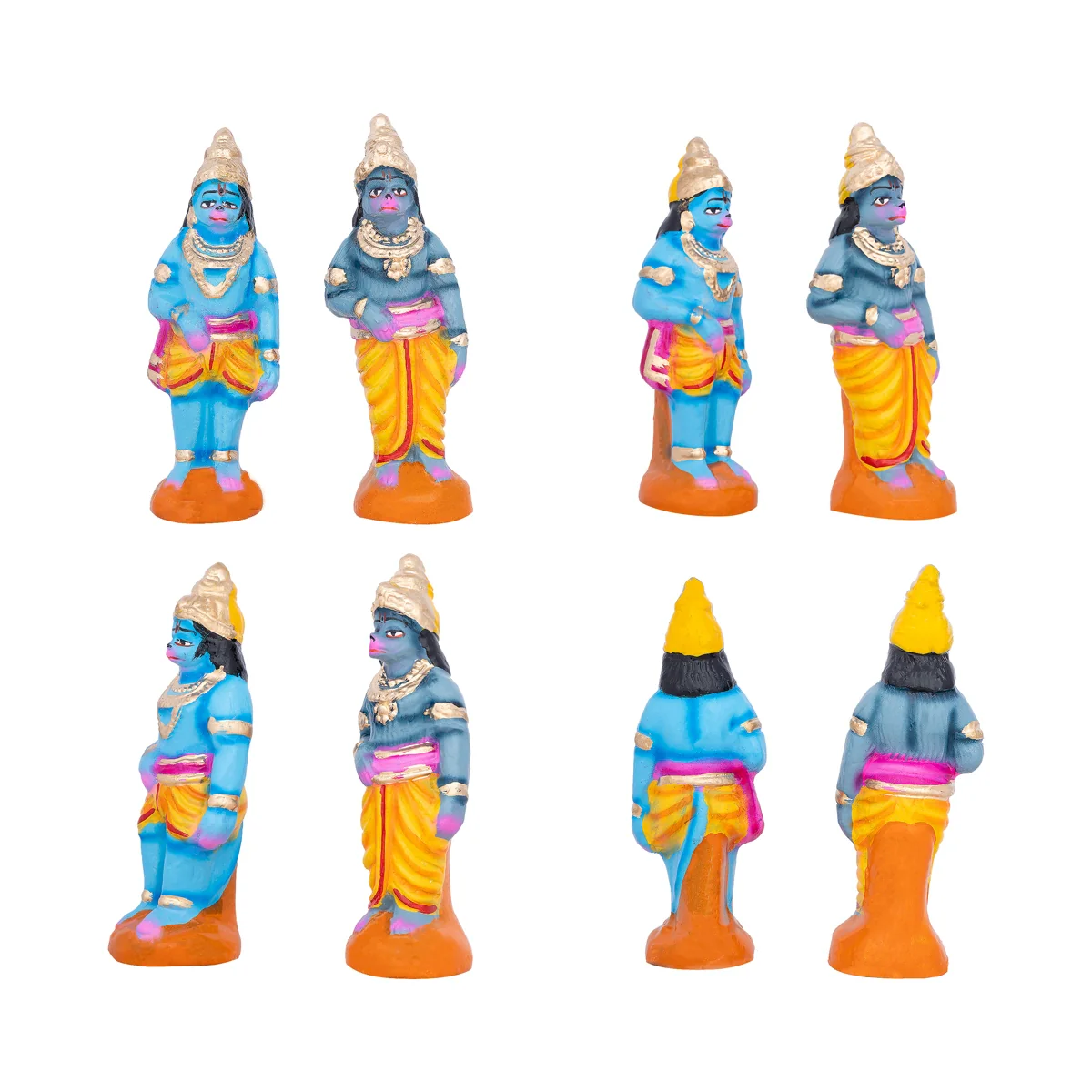 Ramar Palam Clay Golu Bommai Set - 8 x 3.5 Inches | Giri Golu Doll/ Navaratri Golu Bomma/Gombe/Bommai - Image 7