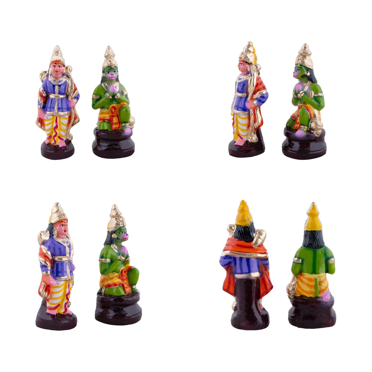 Ramar Pattabhishekam Clay Golu Bommai Set - 12 x 9 Inches | Giri Golu Doll/ Navaratri Golu Bomma/Gombe/Bommai - Image 3