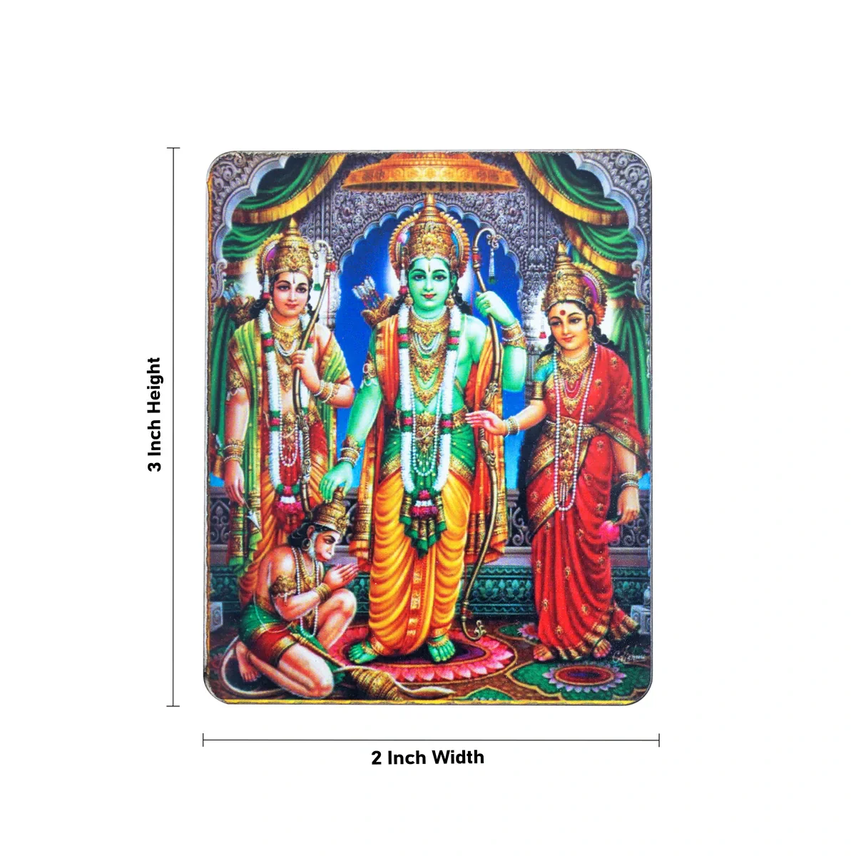 Ramar Pattabhishekam Fridge Magnet - 3 x 2 Inches | Photo Magnet/ Single Layer Picture Magnet for Home - Image 4
