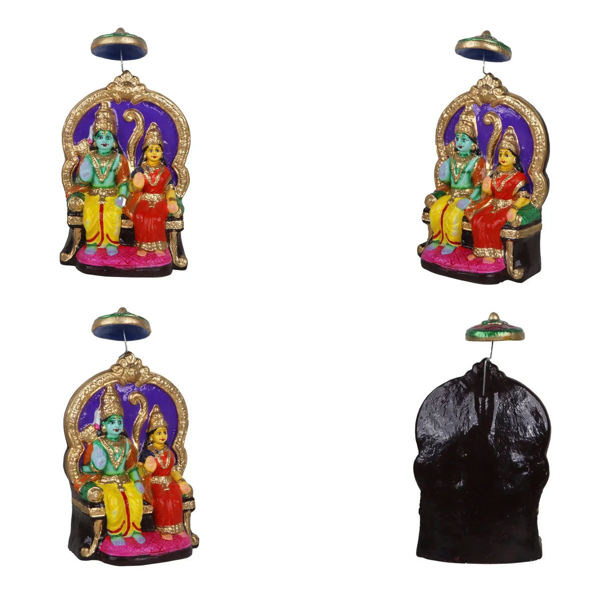 Ramar Pattabhishekam Clay Golu Bommai Set - 11 Inches | Giri Golu Doll/ Navaratri Golu Bomma/Gombe/Bommai - Image 2
