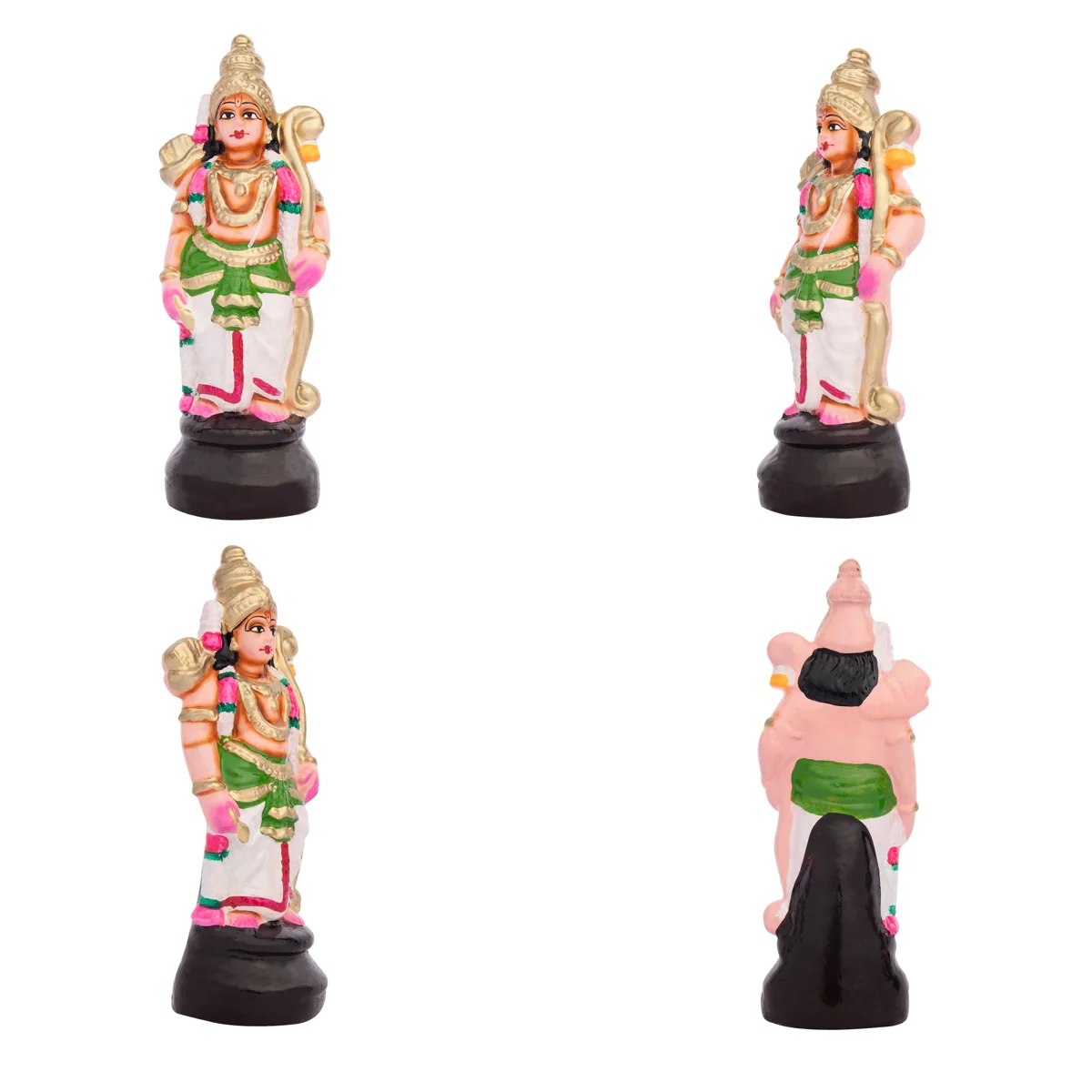 Ramar Clay Golu Bommai Set - 9 x 3.5 Inches | Giri Golu Doll/ Navaratri Golu Bomma/Gombe/Bommai - Image 4