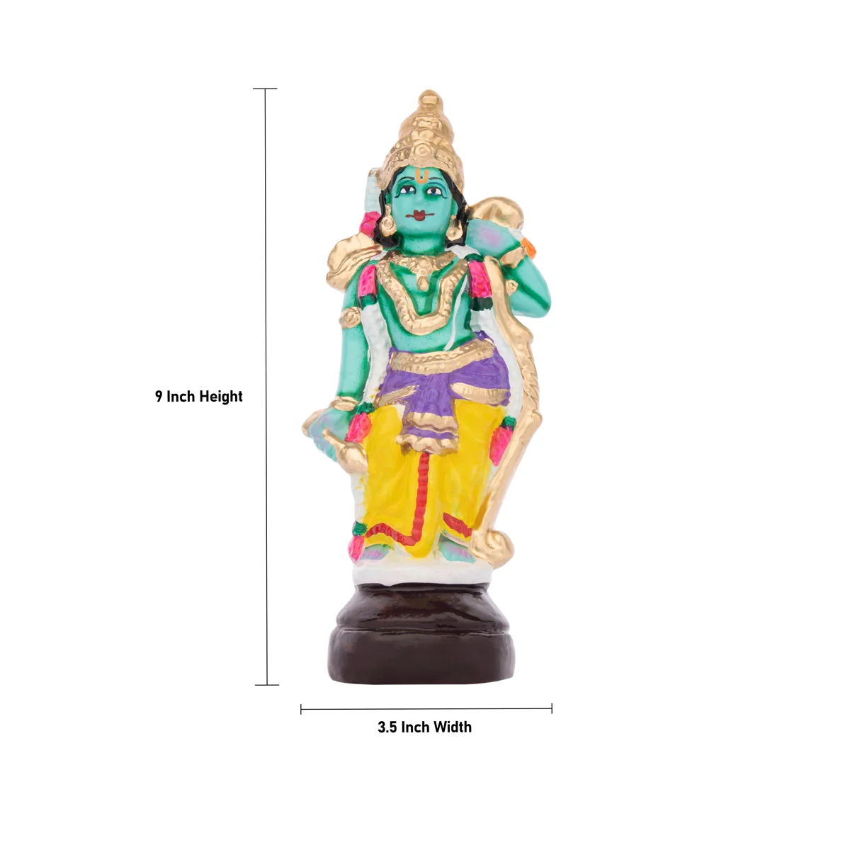 Ramar Clay Golu Bommai Set - 9 x 3.5 Inches | Giri Golu Doll/ Navaratri Golu Bomma/Gombe/Bommai - Image 6
