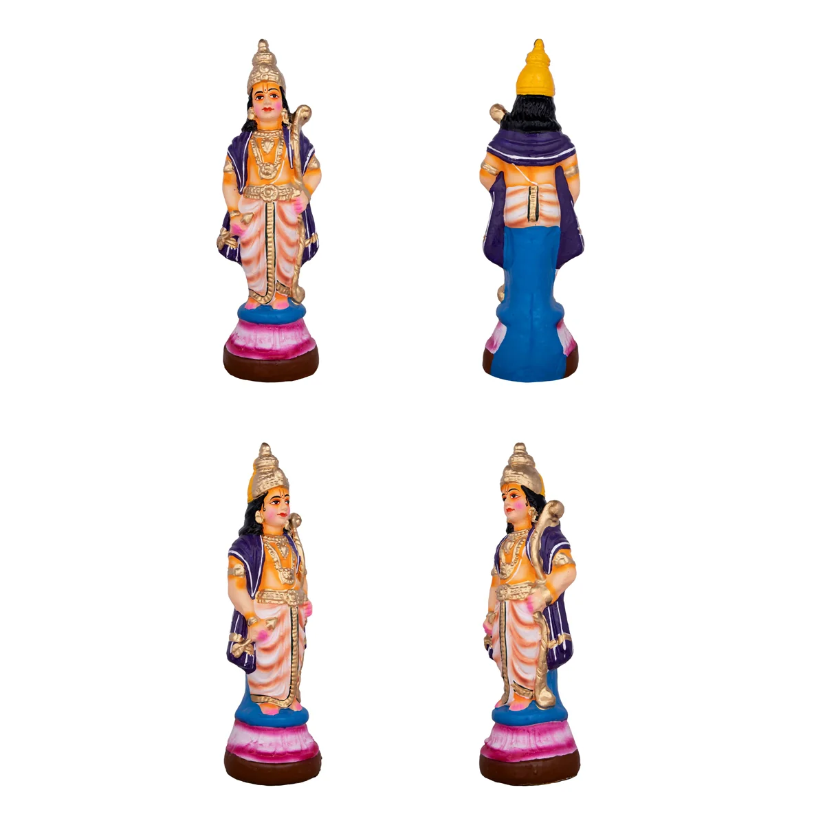 Ramar Set Clay Golu Bommai Set - 13 x 4 Inches | Giri Golu Doll/ Navaratri Golu Bomma/Gombe/Bommai - Image 4