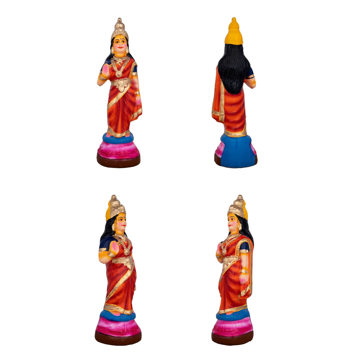Ramar Set Clay Golu Bommai Set - 13 x 4 Inches | Giri Golu Doll/ Navaratri Golu Bomma/Gombe/Bommai - Image 5