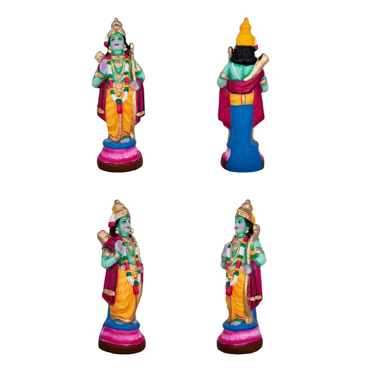 Ramar Set Clay Golu Bommai Set - 13 x 4 Inches | Giri Golu Doll/ Navaratri Golu Bomma/Gombe/Bommai - Image 6