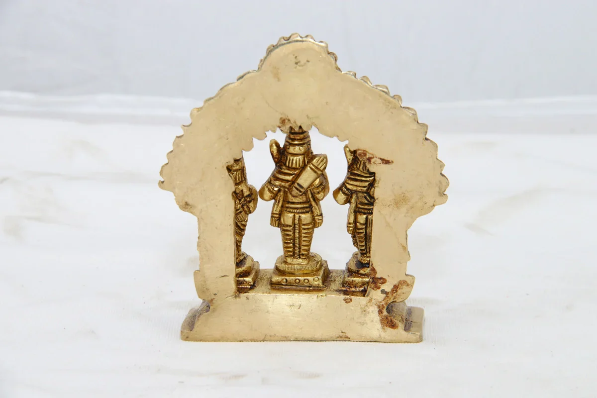 Ramar Set with Arch - 3.5 x 2.75 Inches | Antique Brass Statue/ Ramar Idol for Home/ 300 Gms - Image 2