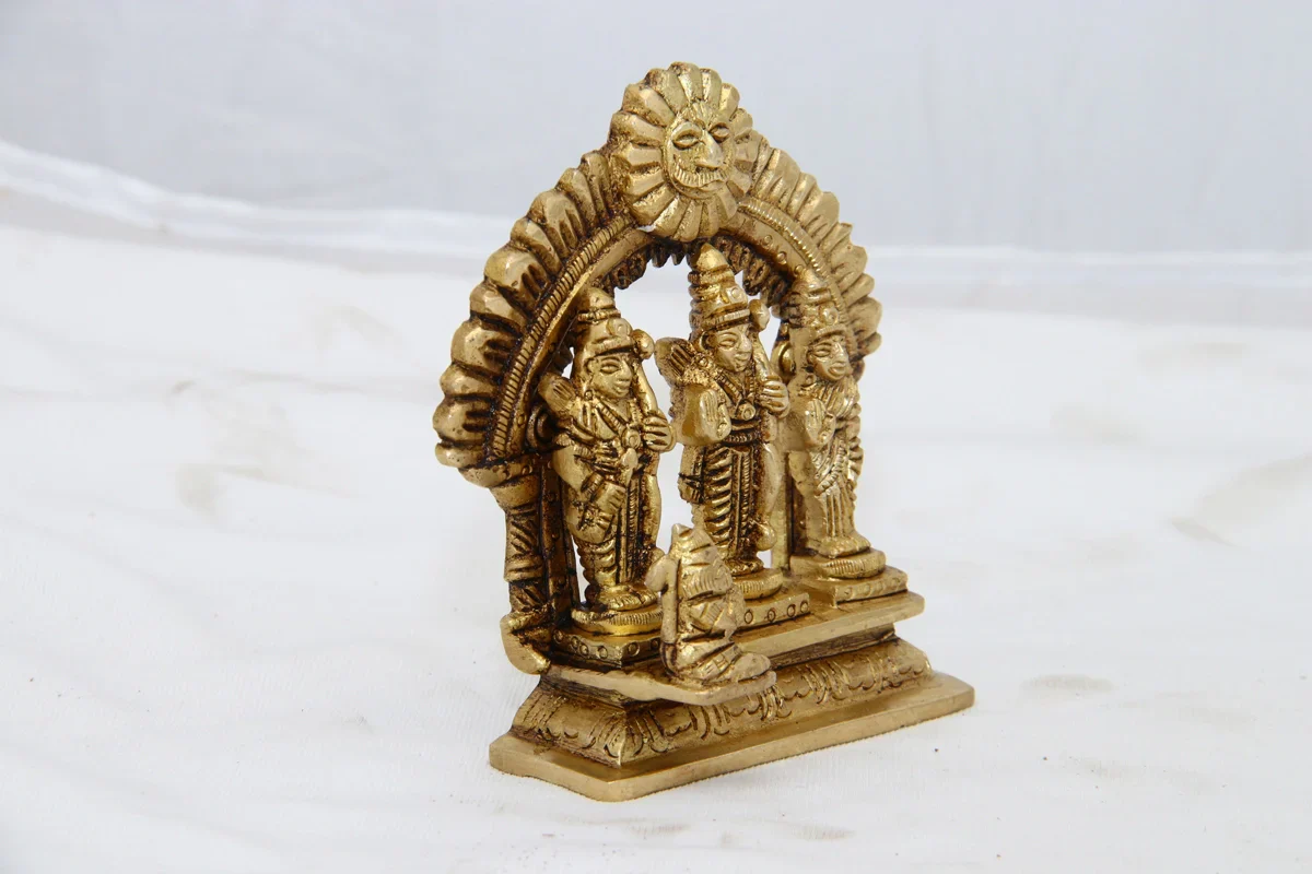 Ramar Set with Arch - 3.5 x 2.75 Inches | Antique Brass Statue/ Ramar Idol for Home/ 300 Gms - Image 3