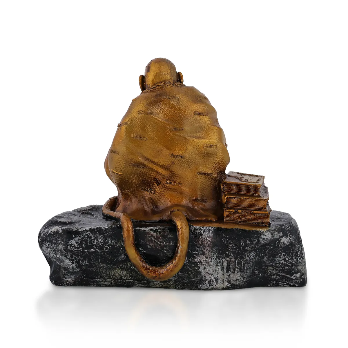 Ramayan Reading Hanuman Murti - 6 X 5.25 Inches | Marble Dust Idol / Anjaneya Statue For Peace And Strength - Image 5