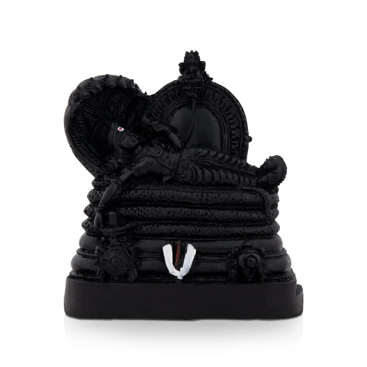 Ranganathan Statue - 4 x 4 Inches | Resin Statue/ Black Ranganathar Idol for Pooja - Image 2