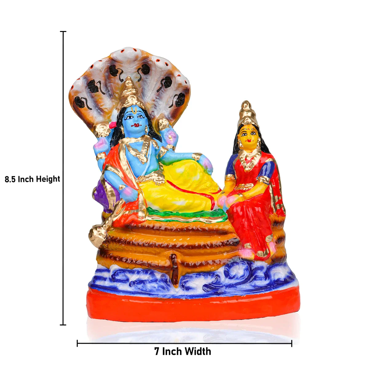 Ranganathar Clay Golu Bommai - 8.5 x 7 Inches | Giri Golu Doll/ Navaratri Golu Bomma/Gombe/Bommai - Image 6
