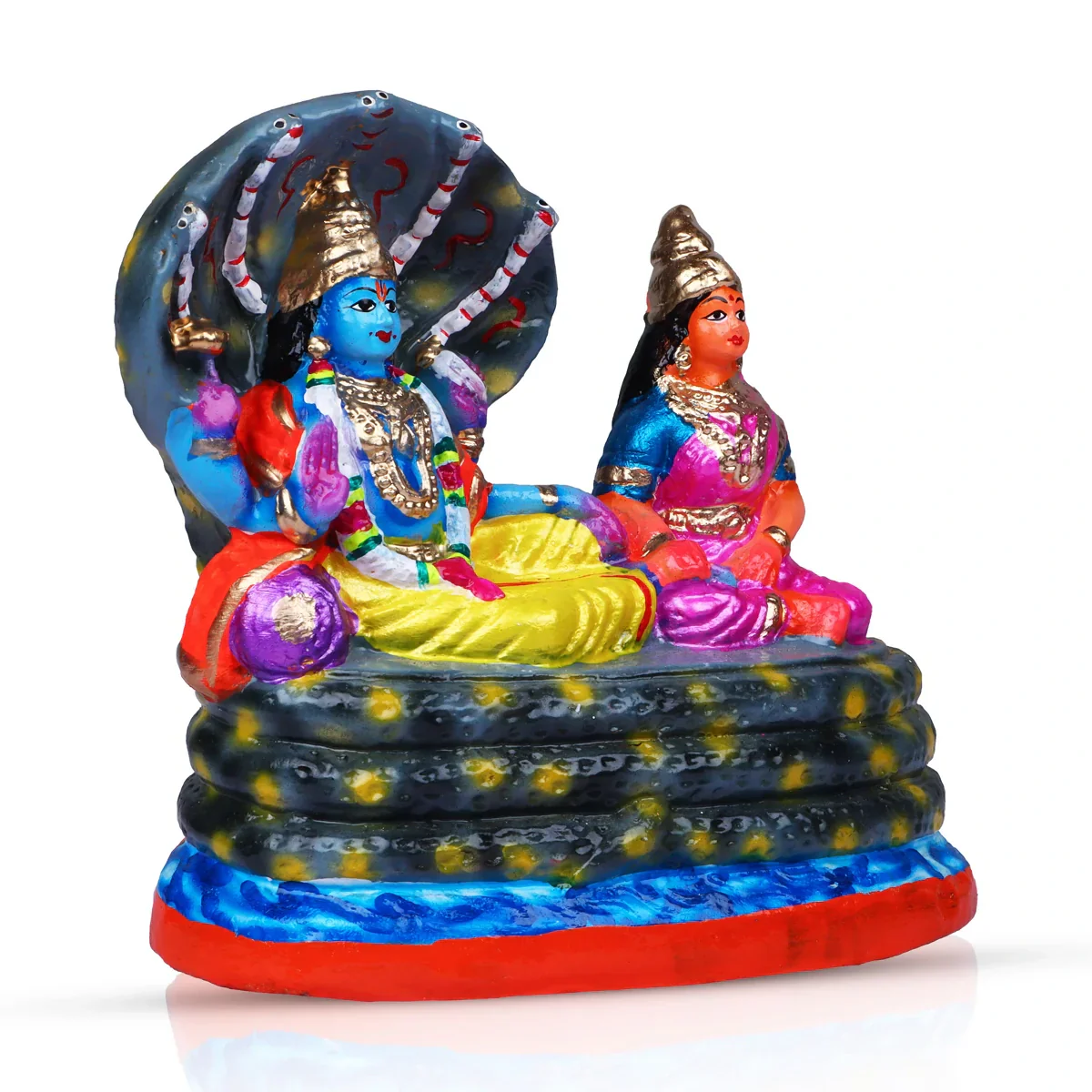 Ranganathar Clay Golu Bommai - 8 x 8.5 Inches | Giri Golu Doll/ Navaratri Golu Bomma/Gombe/Bommai - Image 3