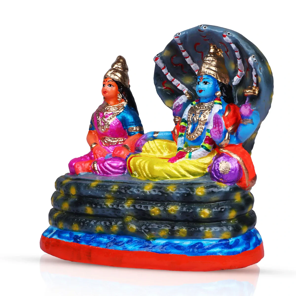Ranganathar Clay Golu Bommai - 8 x 8.5 Inches | Giri Golu Doll/ Navaratri Golu Bomma/Gombe/Bommai - Image 4