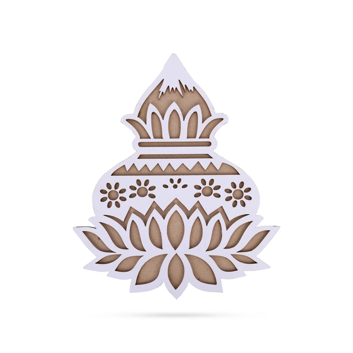 Rangoli Board - 11 X 9.5 Inches | Kolam Board/ Kalash Design Rangoli Design Board For Festive Decor & Gifting