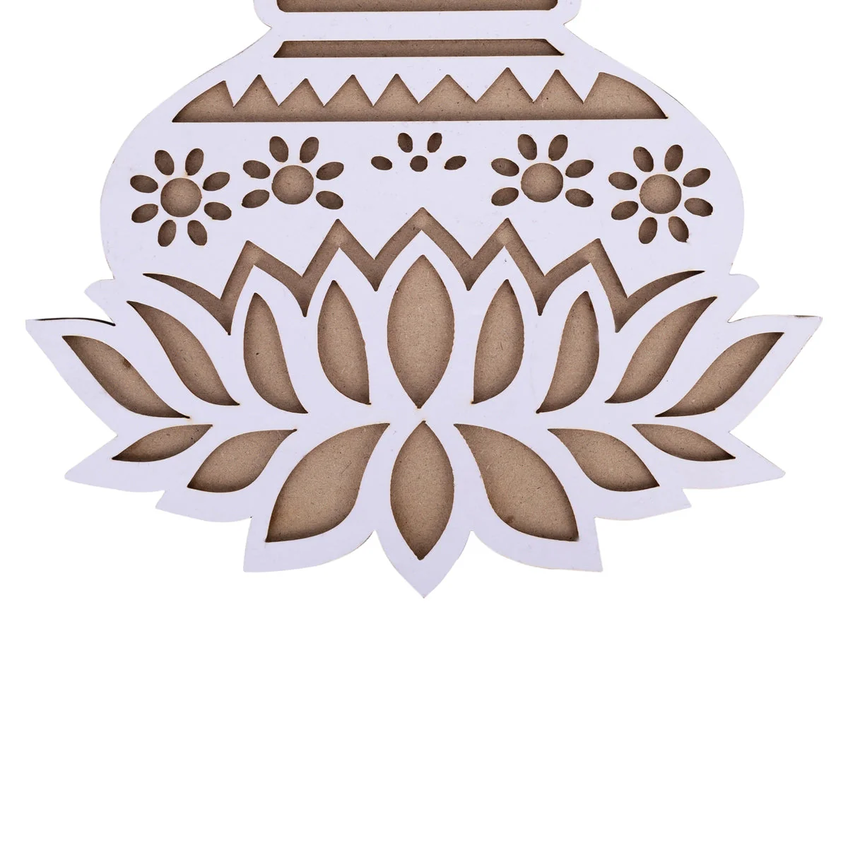 Rangoli Board - 11 X 9.5 Inches | Kolam Board/ Kalash Design Rangoli Design Board For Festive Decor & Gifting - Image 2