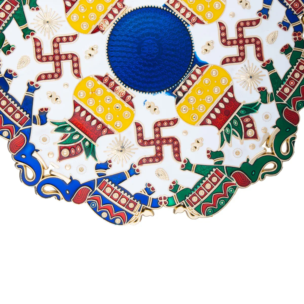 Rangoli Design - 7.5 Inches | Muggulu Sticker/ Artificial Rangoli/ Kolam Sticker for Floor Decor - Image 2